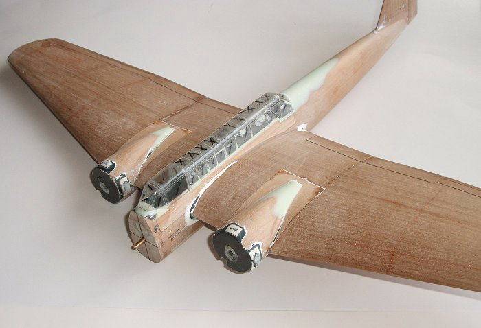 Trial fitting of the upper fuselage canopy