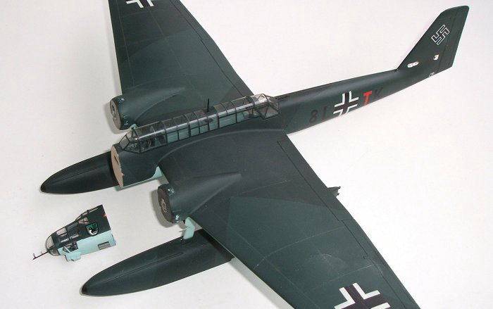 Nose cut away, horizontal tail disassembled