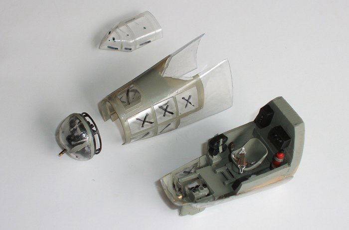 Installing the interior parts of the nose bombardier’s position