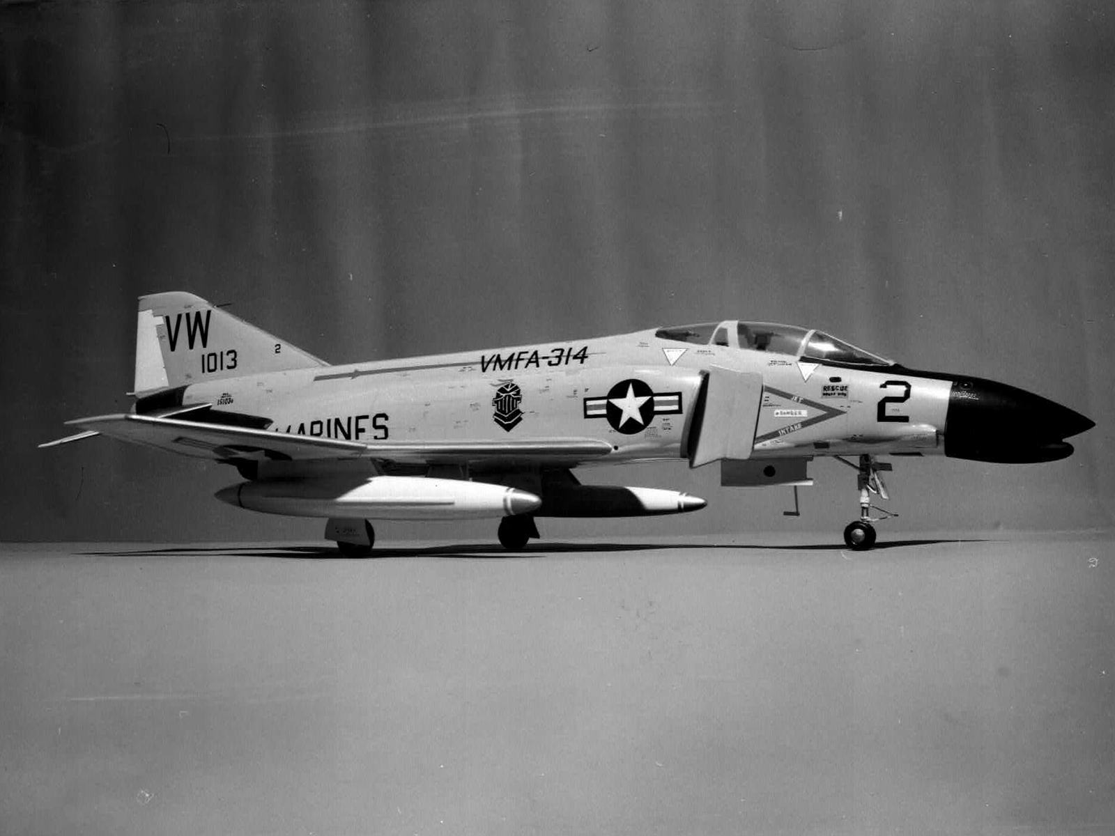 後年完成された F-4B Phantom ソリッドモデルの完成像